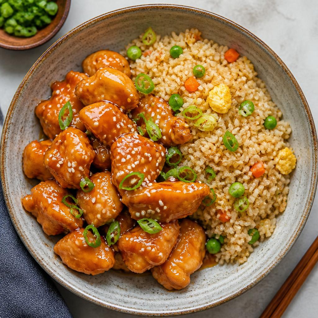 Orange Chicken with Fried Rice