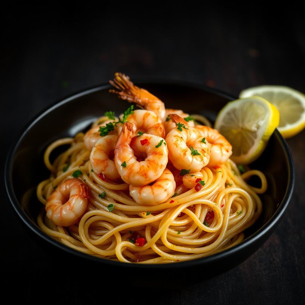 Shrimp Scampi Spaghetti