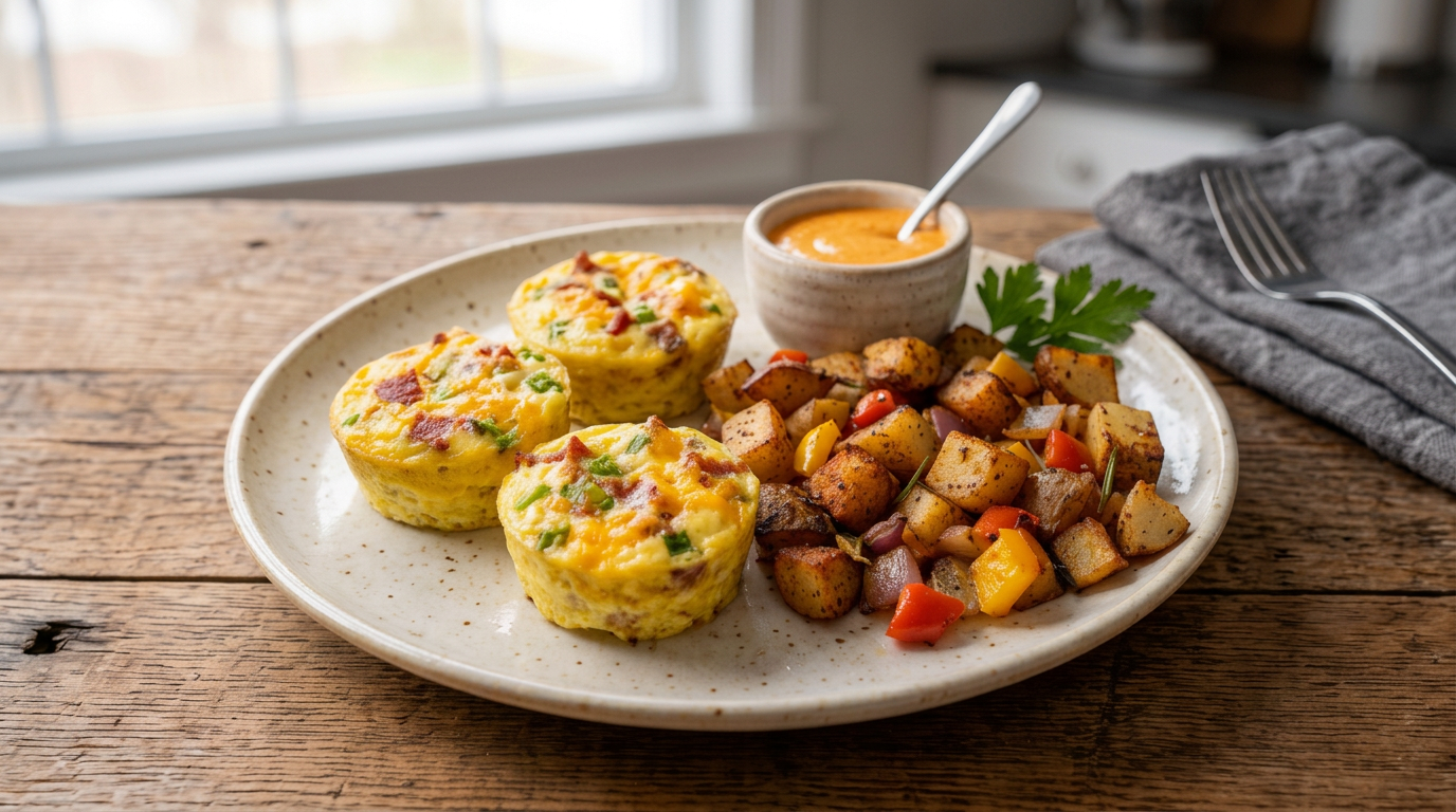 Bacon & Egg Cups with Roasted Potatoes